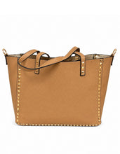 Load image into Gallery viewer, Vegan handbag with gold studs
