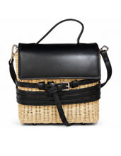 Load image into Gallery viewer, Wicker bottom handbag
