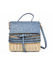 Load image into Gallery viewer, Wicker bottom handbag
