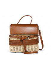 Load image into Gallery viewer, Wicker bottom handbag
