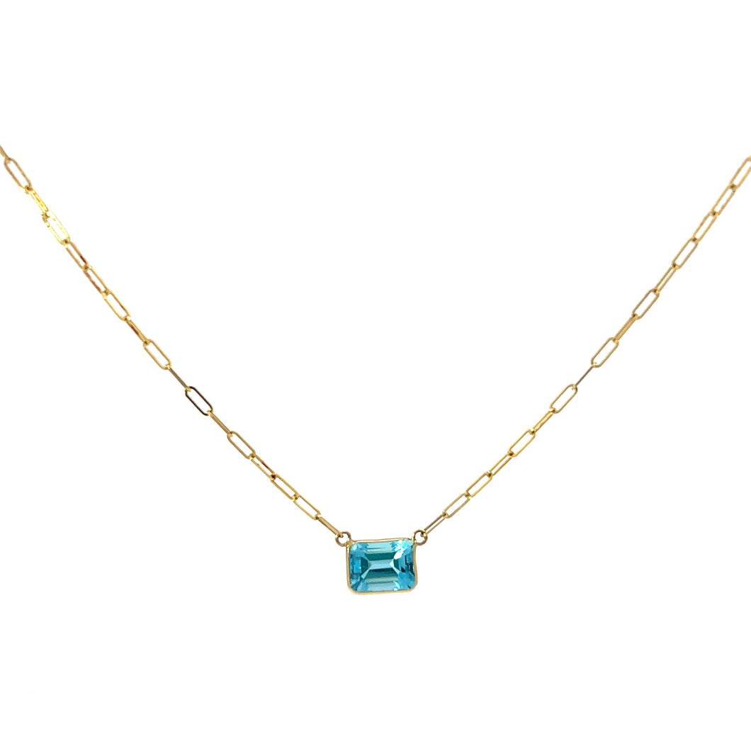 Swiss Blue Topaz Necklace