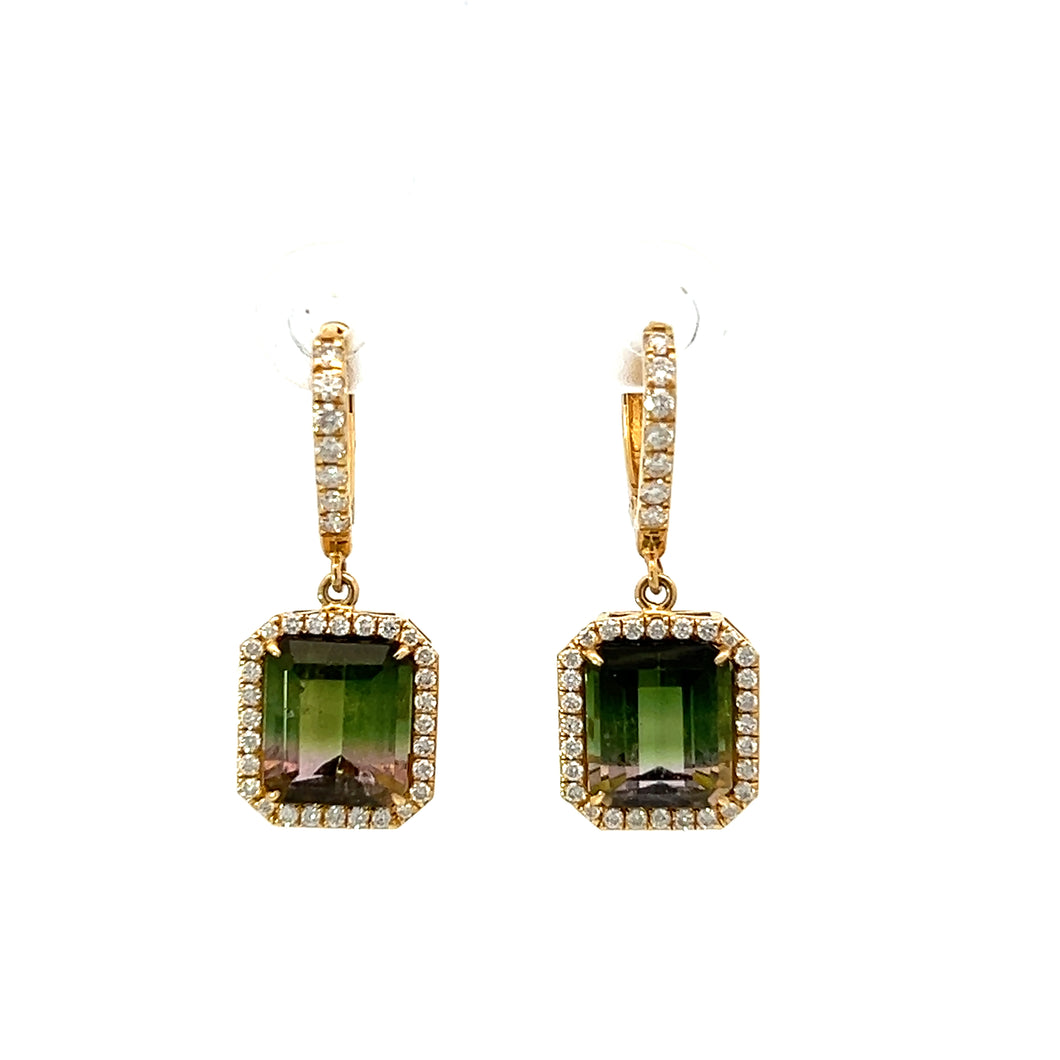 Watermelon Tourmaline Earrings