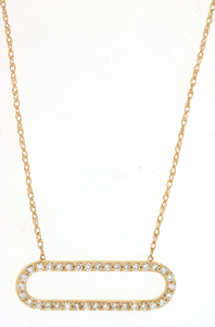 Diamond Paperclip Necklace