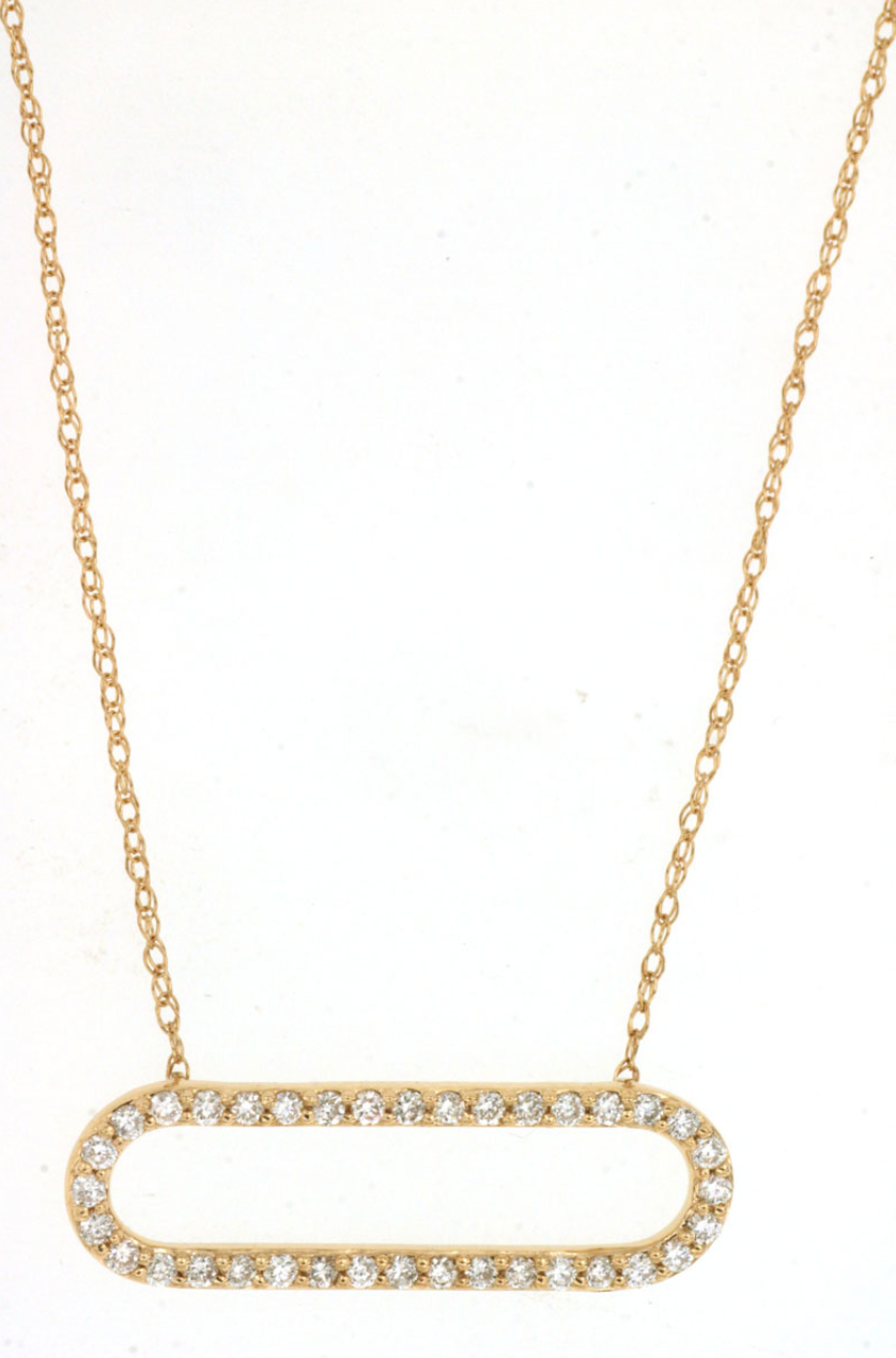 Diamond Paperclip Necklace