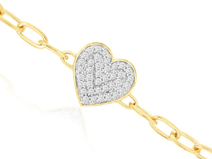 Diamond Pavé Heart Bracelet