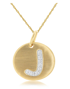 Diamond J Necklace