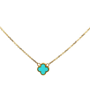 Turquoise Clover Necklace