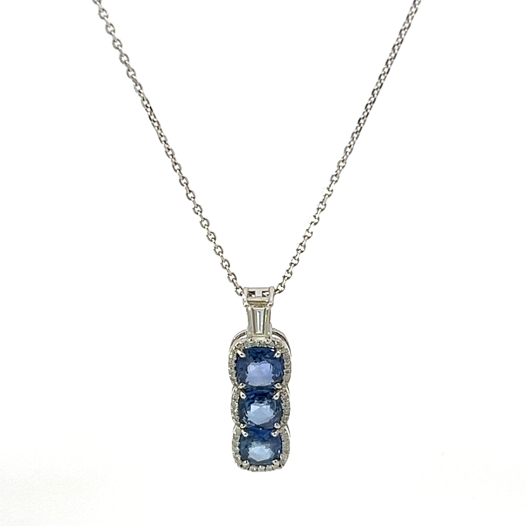 Sapphire and Diamond Pendant