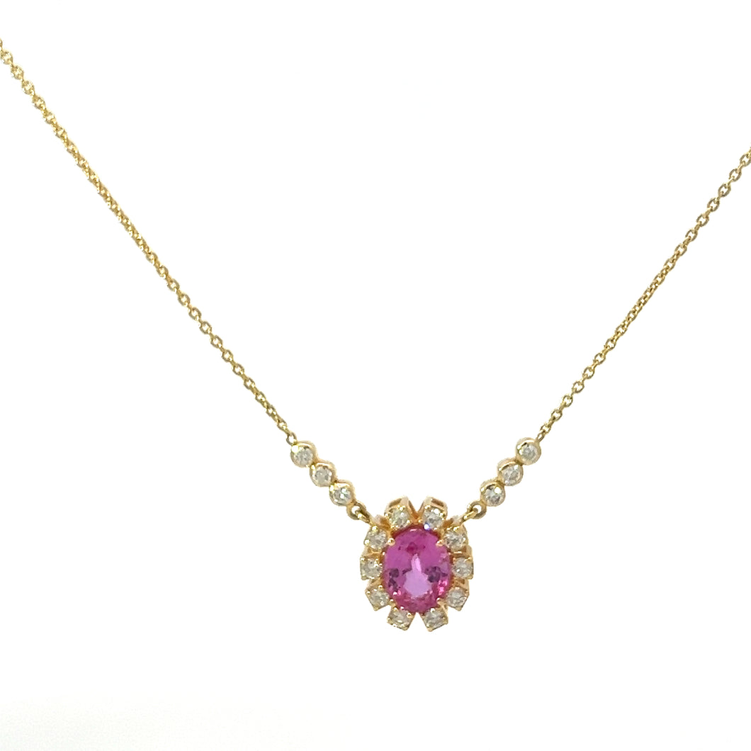 Pink Sapphire Necklace