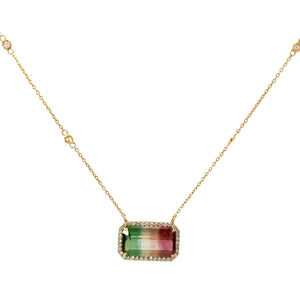 Watermelon Tourmaline Necklace