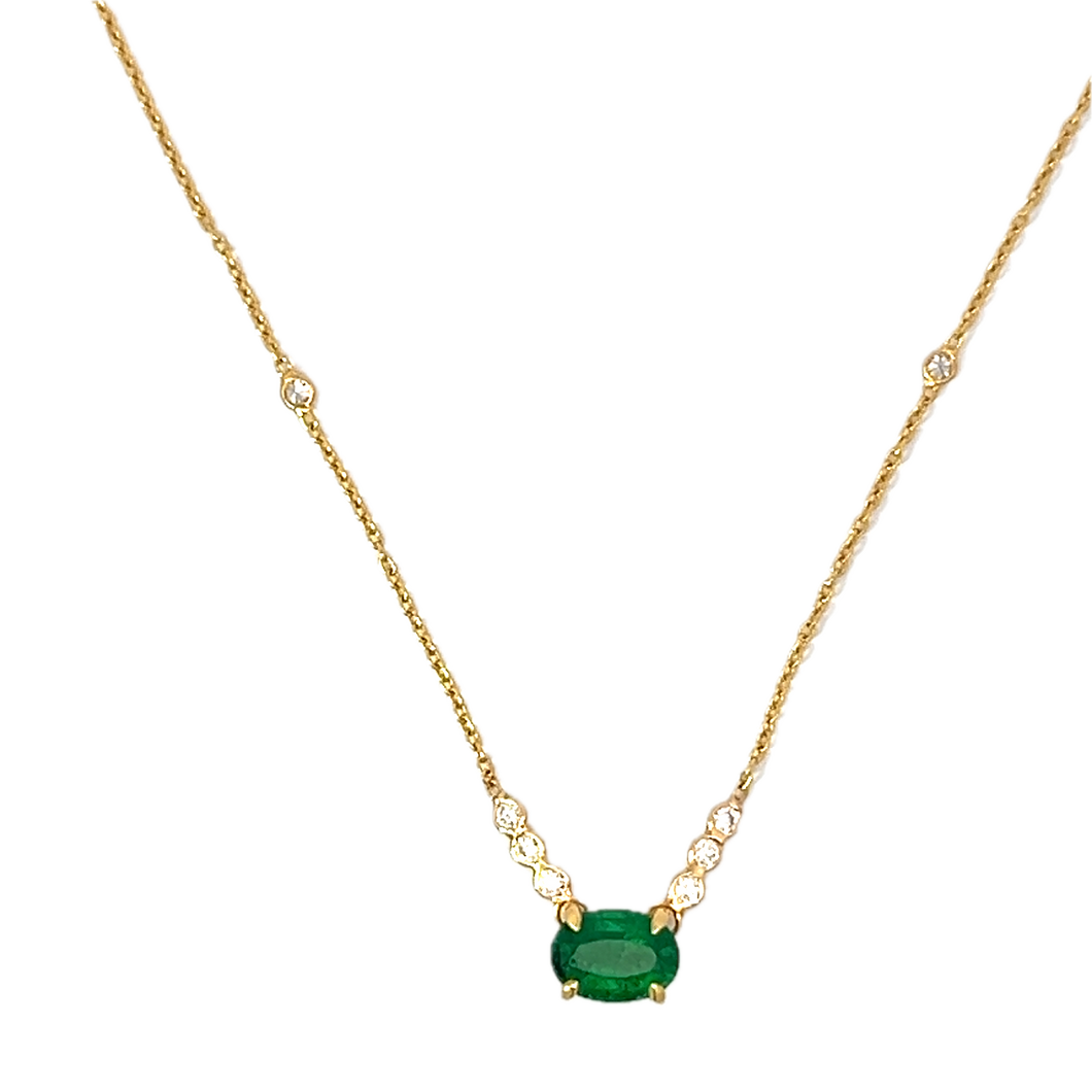 Emerald and Diamond Necklace