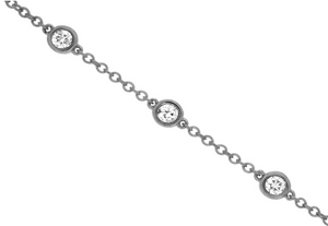 White Gold Diamond By The Yard Bracelet