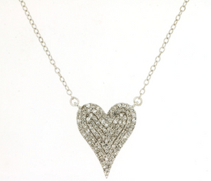 Diamond Pavé Heart Necklace