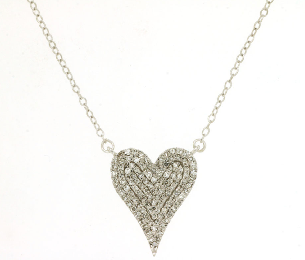 Diamond Pavé Heart Necklace