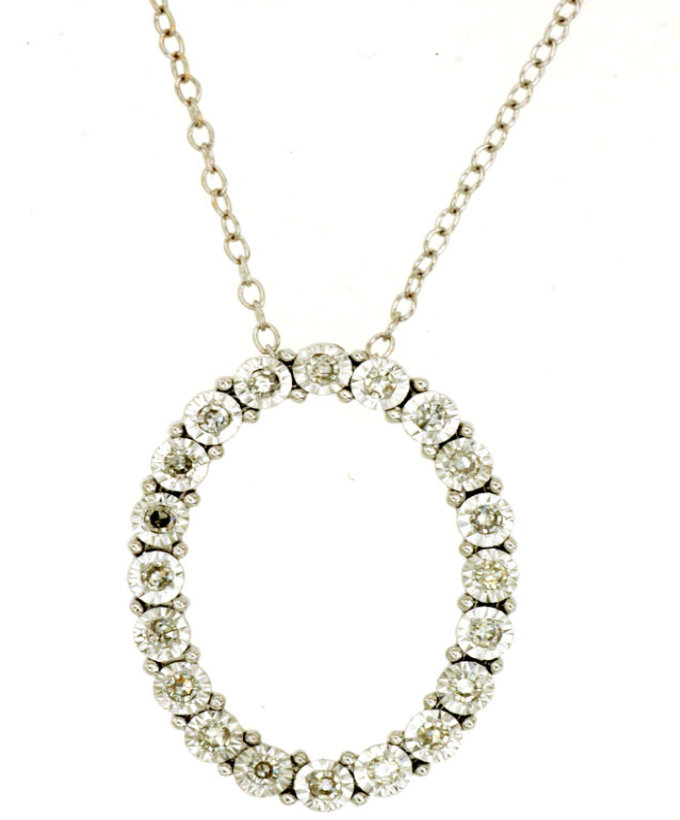 Diamond Oval Necklace