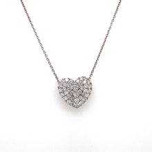 Load image into Gallery viewer, 18kt White Gold Pavé Diamond Heart Pendant
