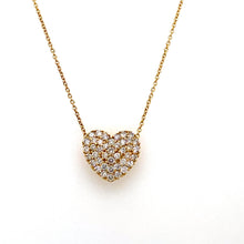 Load image into Gallery viewer, 18kt White Gold Pavé Diamond Heart Pendant
