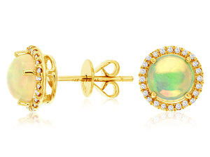 OPAL & DIAMOND EARRING
