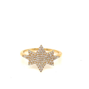 14kt Starburst Diamond Ring