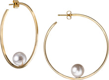 Load image into Gallery viewer, Oprah&#39;s Favorite Pearl Hoop Earrings
