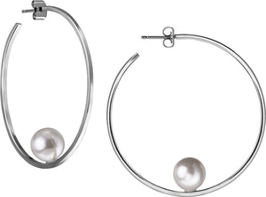 Oprah's Favorite Pearl Hoop Earrings