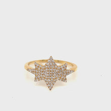 Load and play video in Gallery viewer, 14kt Starburst Diamond Ring
